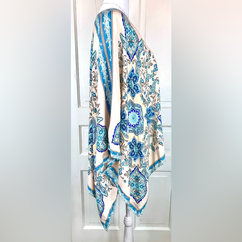 Maurice’s Paisley Scarf Kimono - Open Front - One Size - Picture 6 of 12